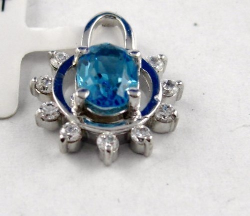 L45 blau topas anhänger - topas, 0,79