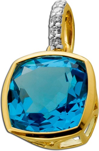 Topas anhänger gold 585 14k - anhänger,