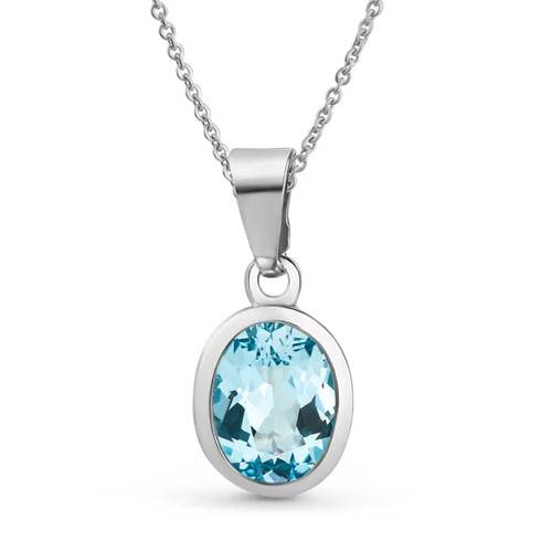 Anhänger blautopas silber 925 - anhänger,