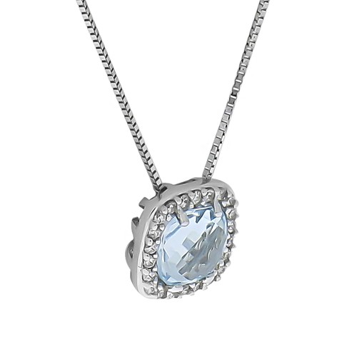 Collier 375 weißgold - 375, topas