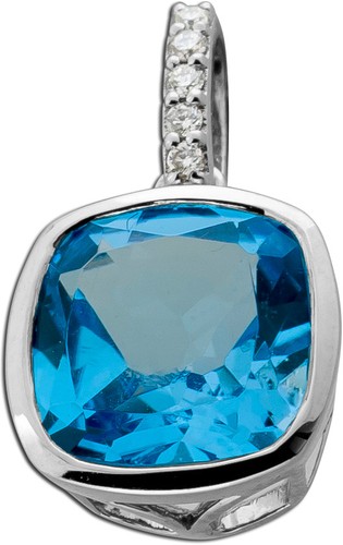 Blautopas anhänger platin - platin, 950
