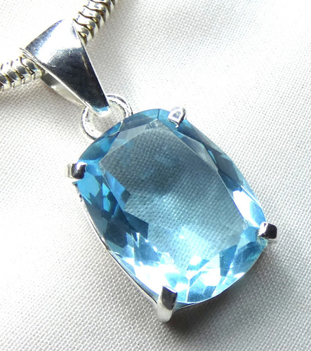 Blautopas anhänger 925 - 💎,