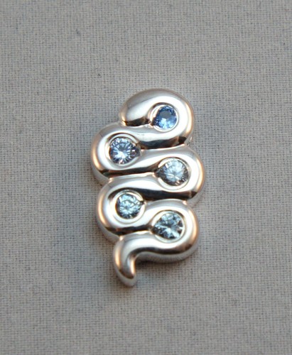 Anhänger silber 925 blau - 925,