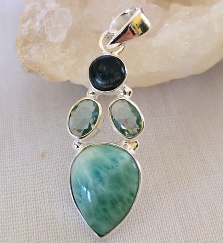 Anhänger larimar kyanit - larimar,,