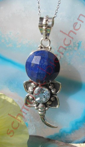 Anhänger blume lapislazuli - anhänger,