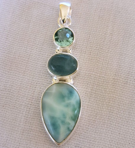 Anhänger larimar aquamarin - ,